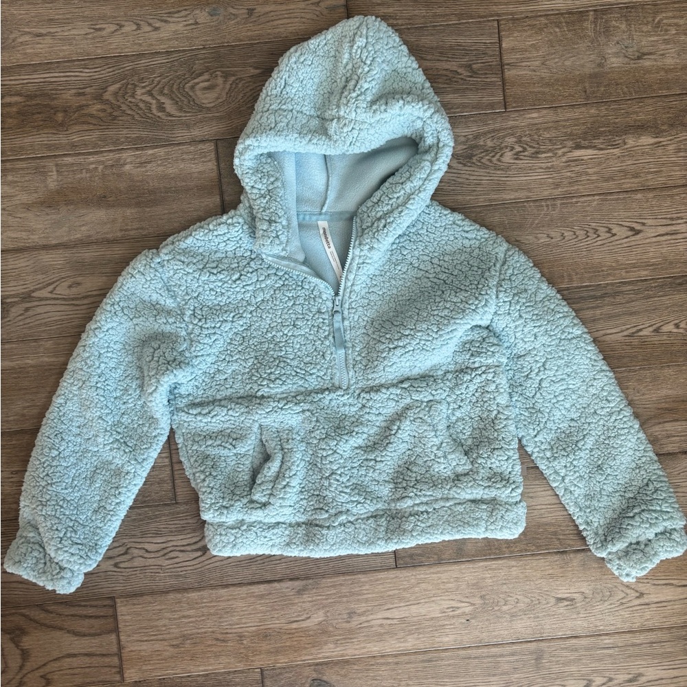 Mondetta Blue/Turquoise Sherpa Half Zip Hoodie Size M - Picture 3 of 6